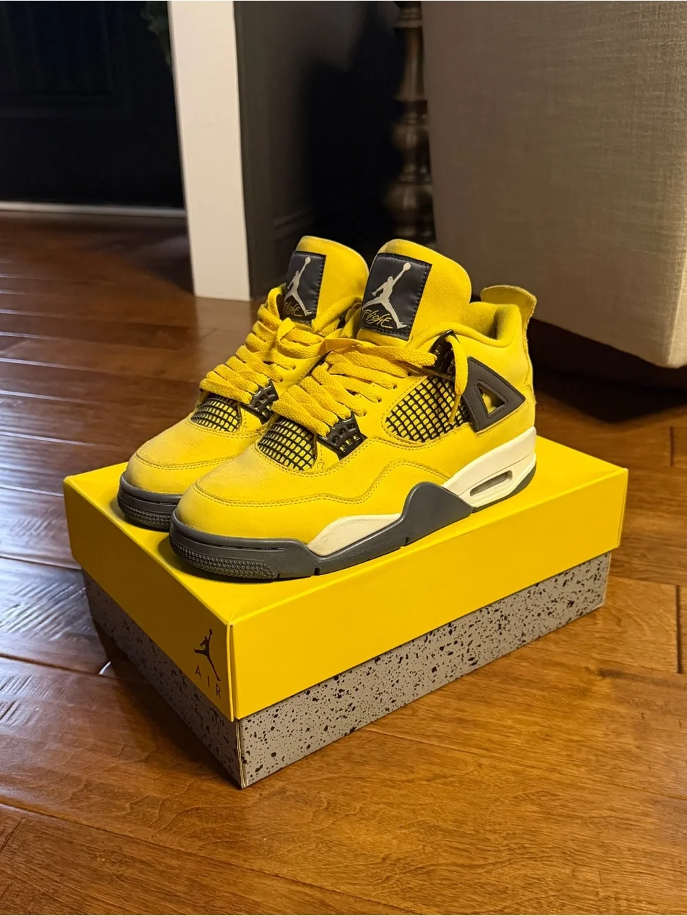 Jordan Retro Yellow and Black Low-Top Sneakers